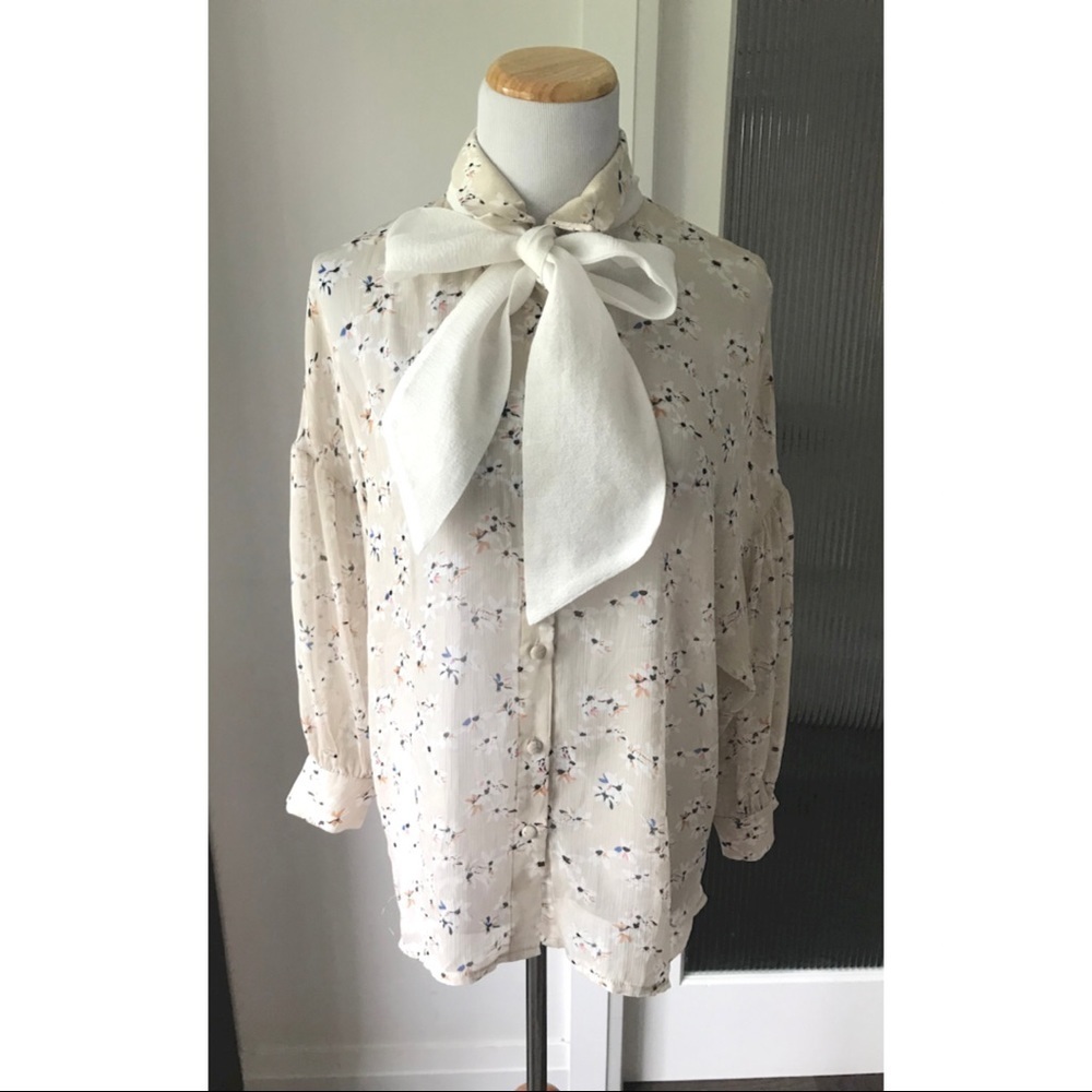 Sister Jane sheer floral blouse